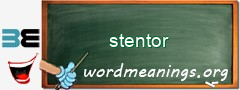 WordMeaning blackboard for stentor